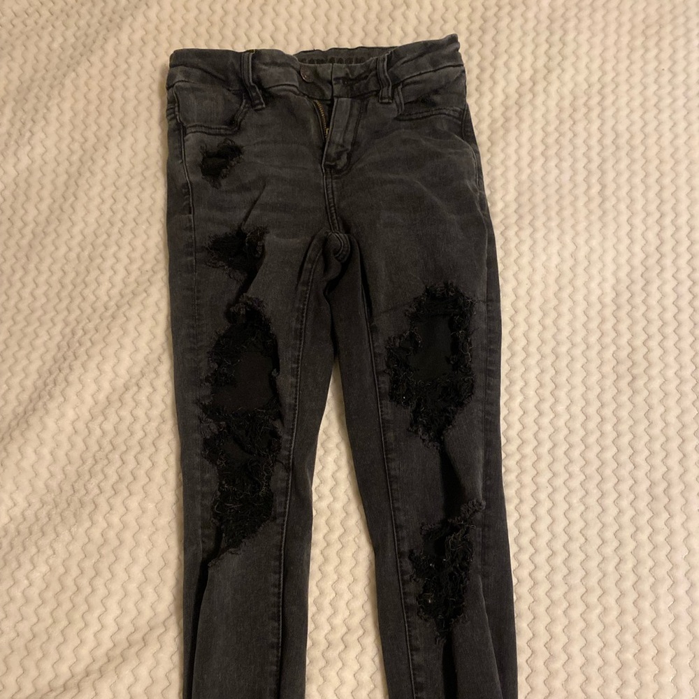 AE ripped black jeans